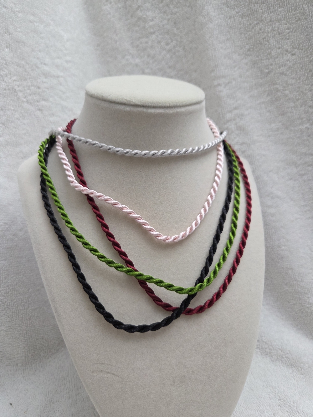 Twisted Rope Necklace Set of 5 in Various Colors